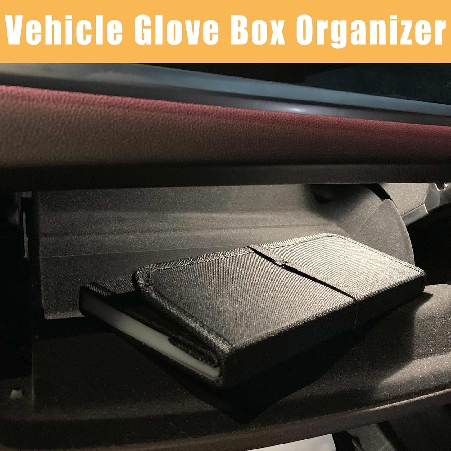 Vehicle Glove Box Organizer Large Capacity Car Registration and Insurance Holder for Car Documents License Cards with 13 Pocket Expanding File Folder 2 Cards Pockets