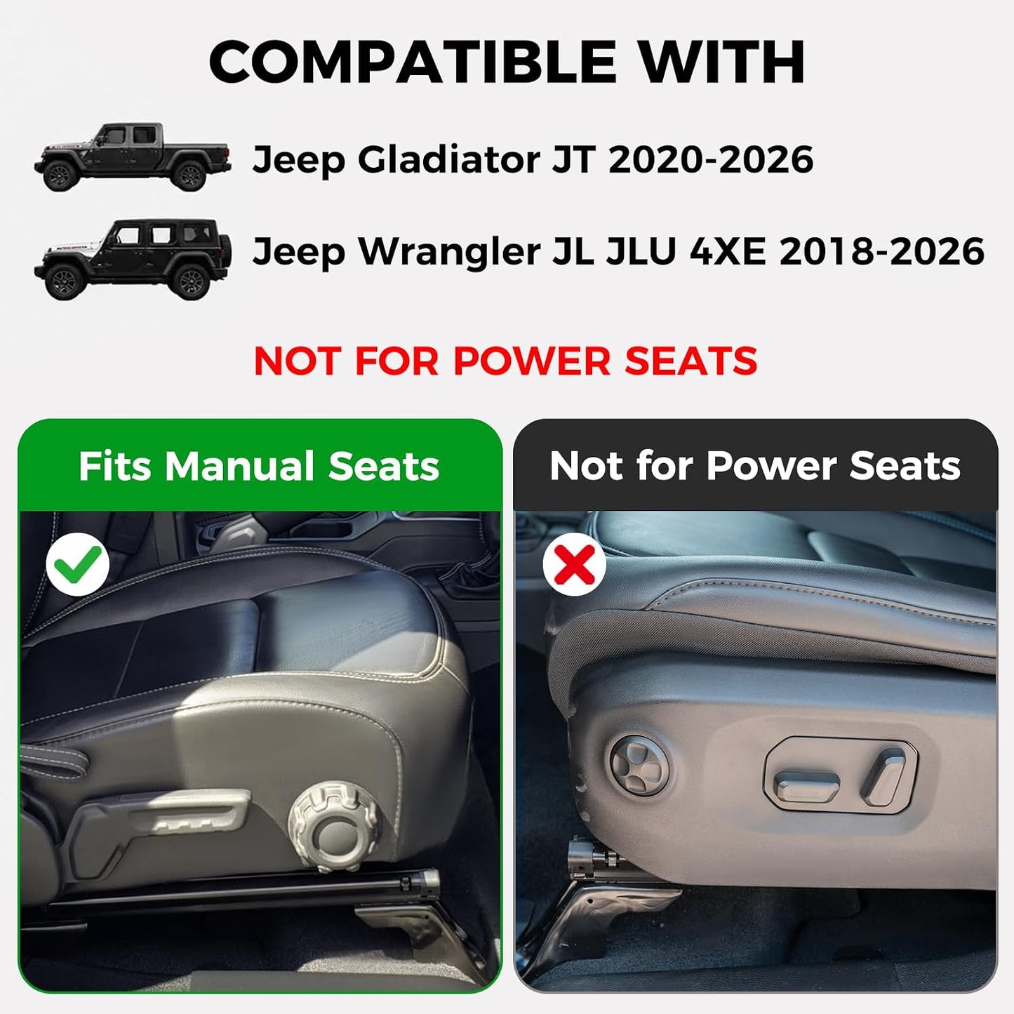 DIAMOOKY Metal Front Door Pocket Storage Box for Jeep Wrangler JL JLU 4XE 2018-2026 & Gladiator JT 2020-2025 2026 Accessories Adjustable Door Storage Organizer Molle Panels (Not for Power Seats), 2PCS