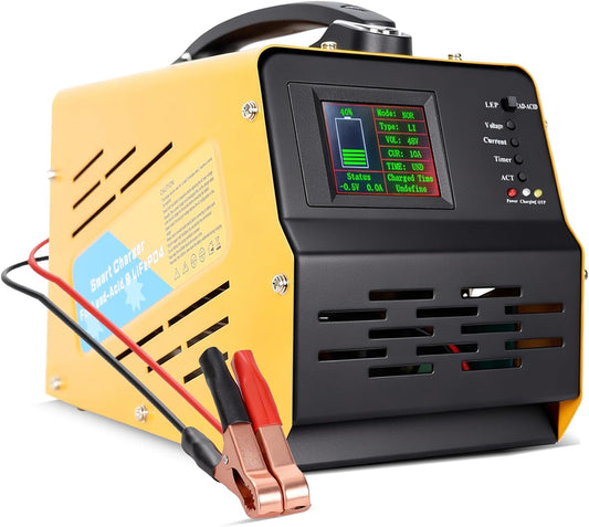 12V/24V/36V/48V Battery Charger for Lead-Acid & Lithium Battery, 5-15Amp Current, Activate Battery Function, 1-Year Warrnaty, Smart Battery Charger for Golf Cart, RV, Cars and Other Equipment