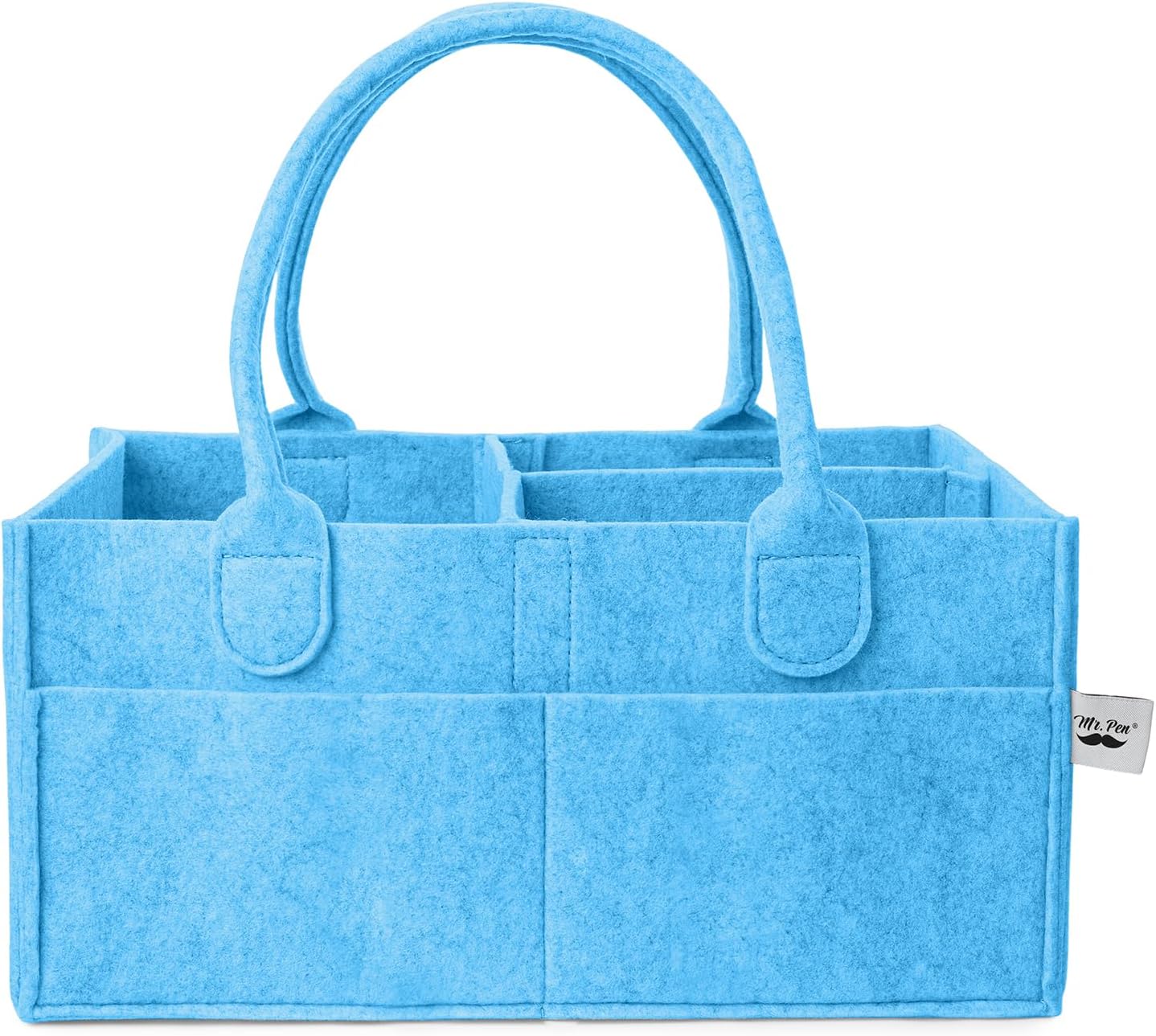 Mr. Pen- Baby Diaper Caddy Organizer, Blue | Nursery Storage Bin and Car Organizer for Diapers and Baby Wipes