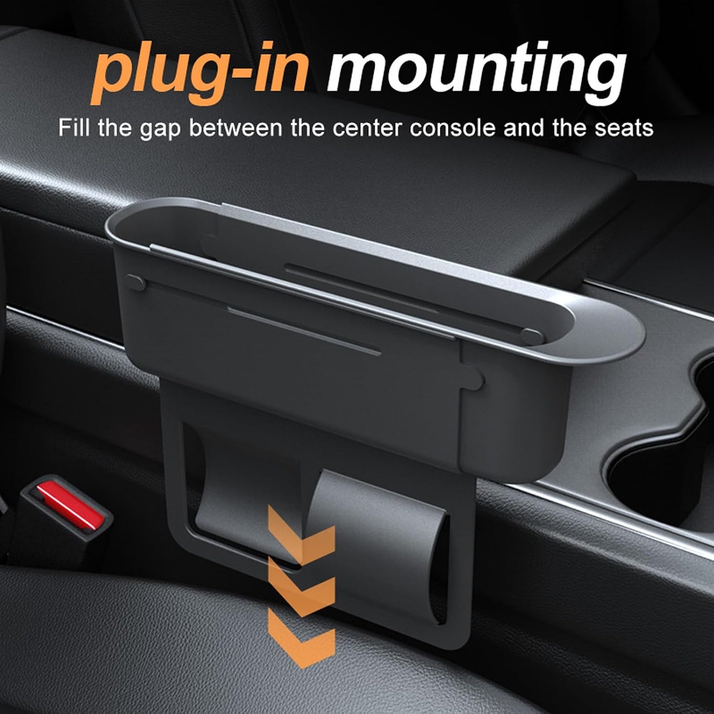 CYDZSW Car Seat Gap Filler 2Pack,Car Seats Side Inserts Organizer Guard Between Seat & Console Catcher Fillers Stop Things from Dropping (Black)