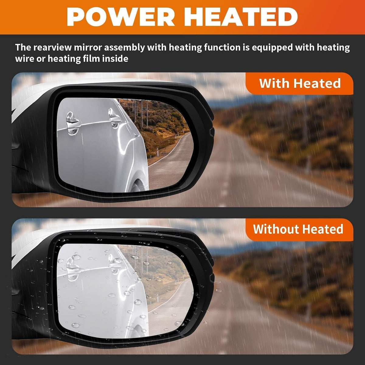 Right Side Mirror Assembly Compatible with 2017-2022 CR-V 9Pins