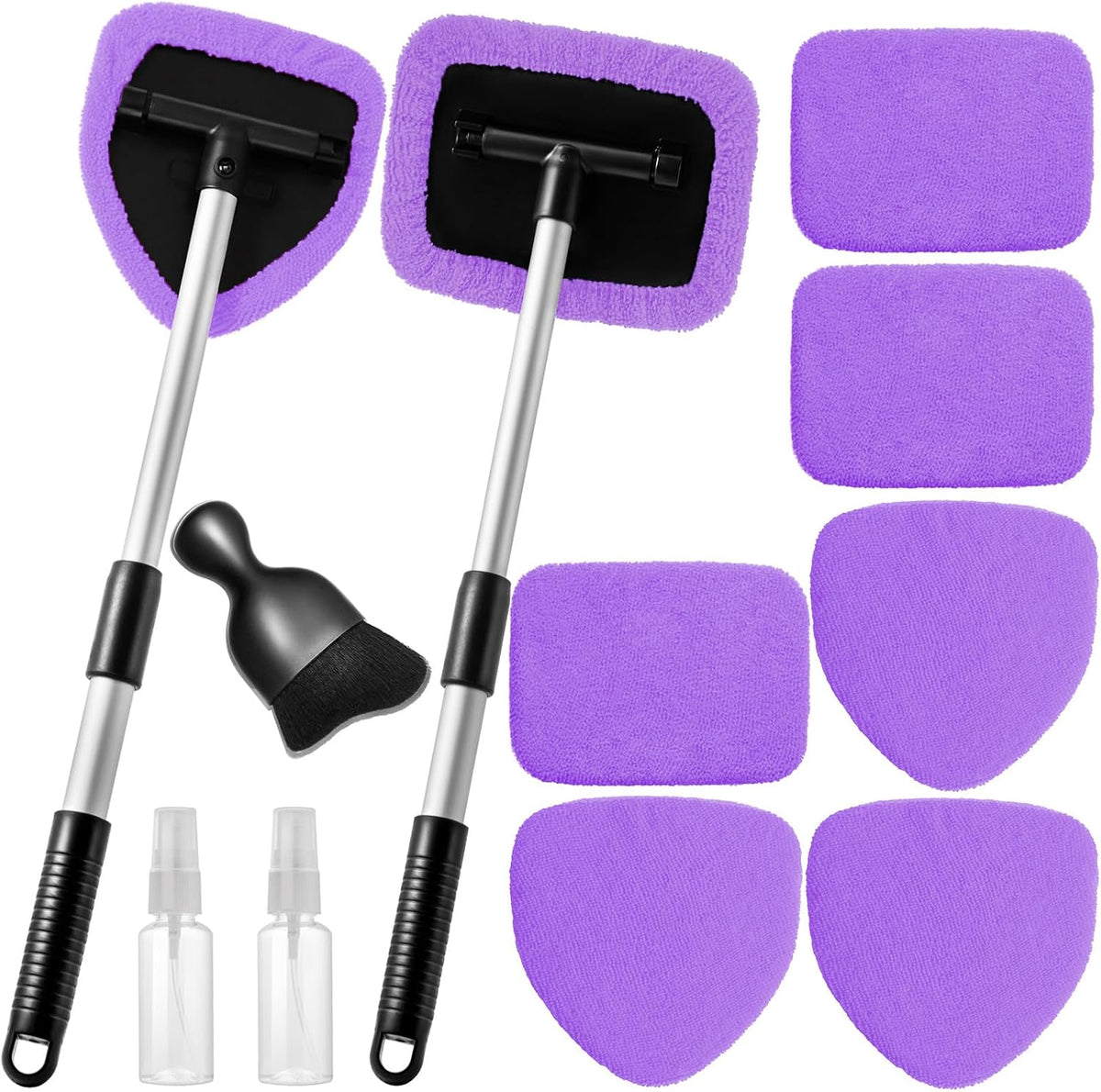 Qydipclin 11pcs Windshield Cleaner Tool Car Interior Window Cleaning Kit