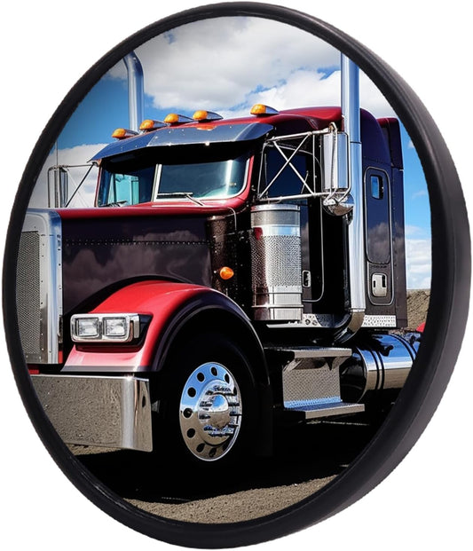 Convex Mirror for Truck with Bracket, Truck Blind Spot Mirrors Universal 360° Adjustable Round Spot Mirrors for Trucks Off-road Replacement (1PCS, 5.75inch)