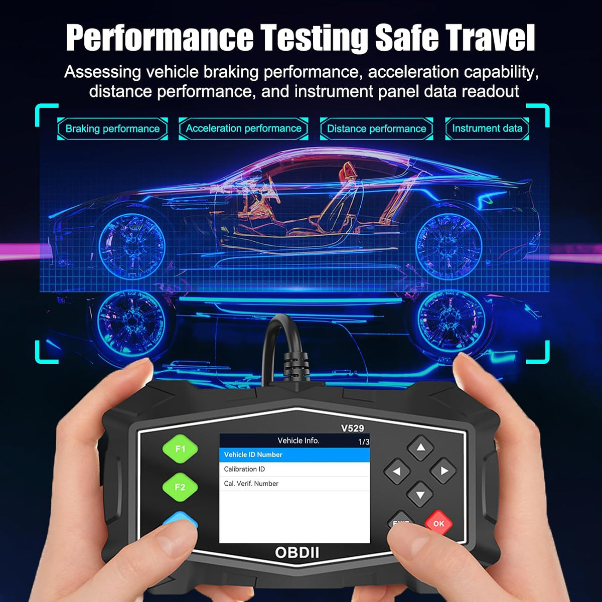 OBD2 Scanner Diagnostic Code Reader,Automotive OBD II Engine Light,Battery Tester,Mode 6, Mode 8 & I/M Readiness,OBDII Scan Tool for All OBDII Cars 1996+(OBDIIBlack)