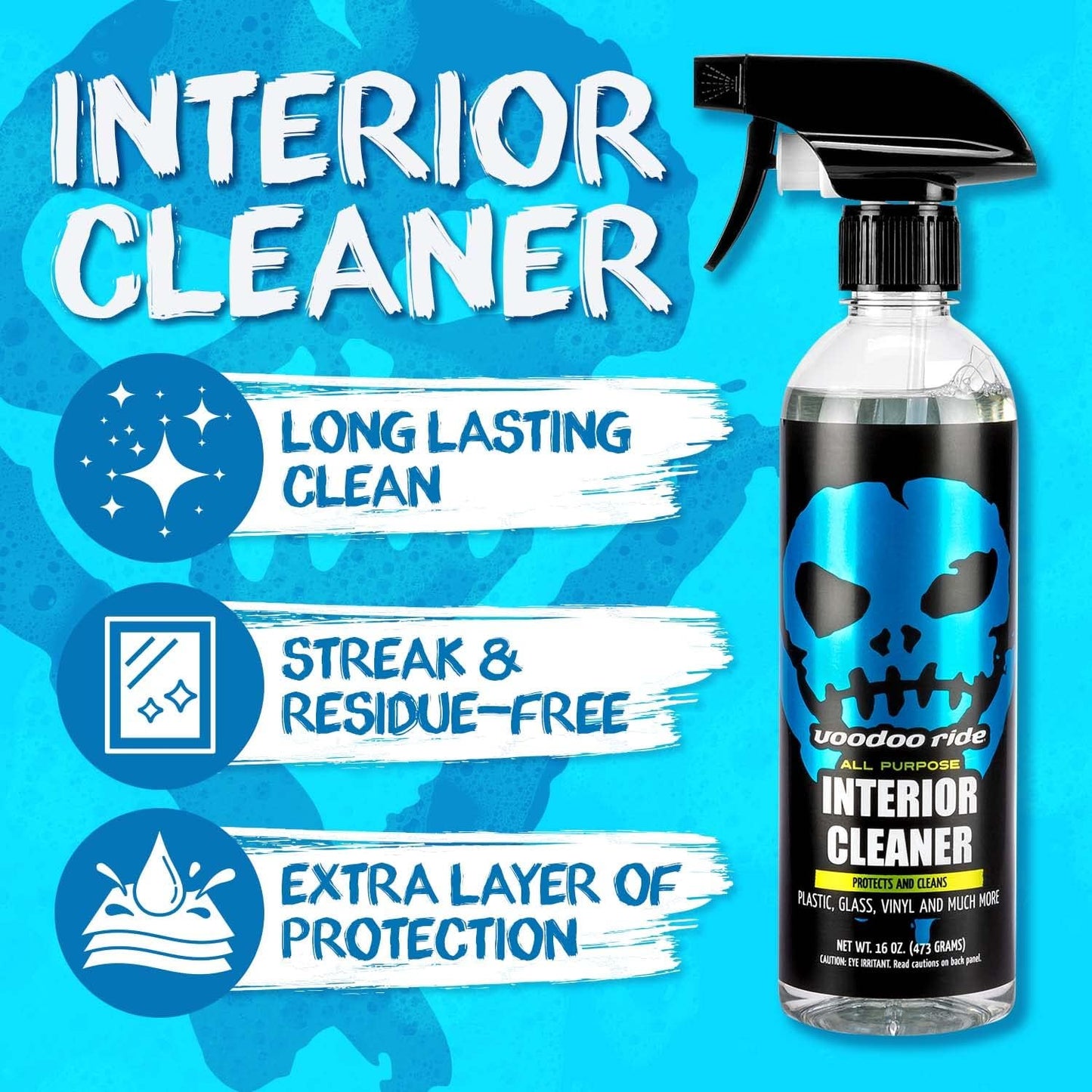 Voodoo Ride ® VR-1025 All-Purpose Interior Cleaner Cleaner & Protectant New Car Scent DYE-Free 16oz