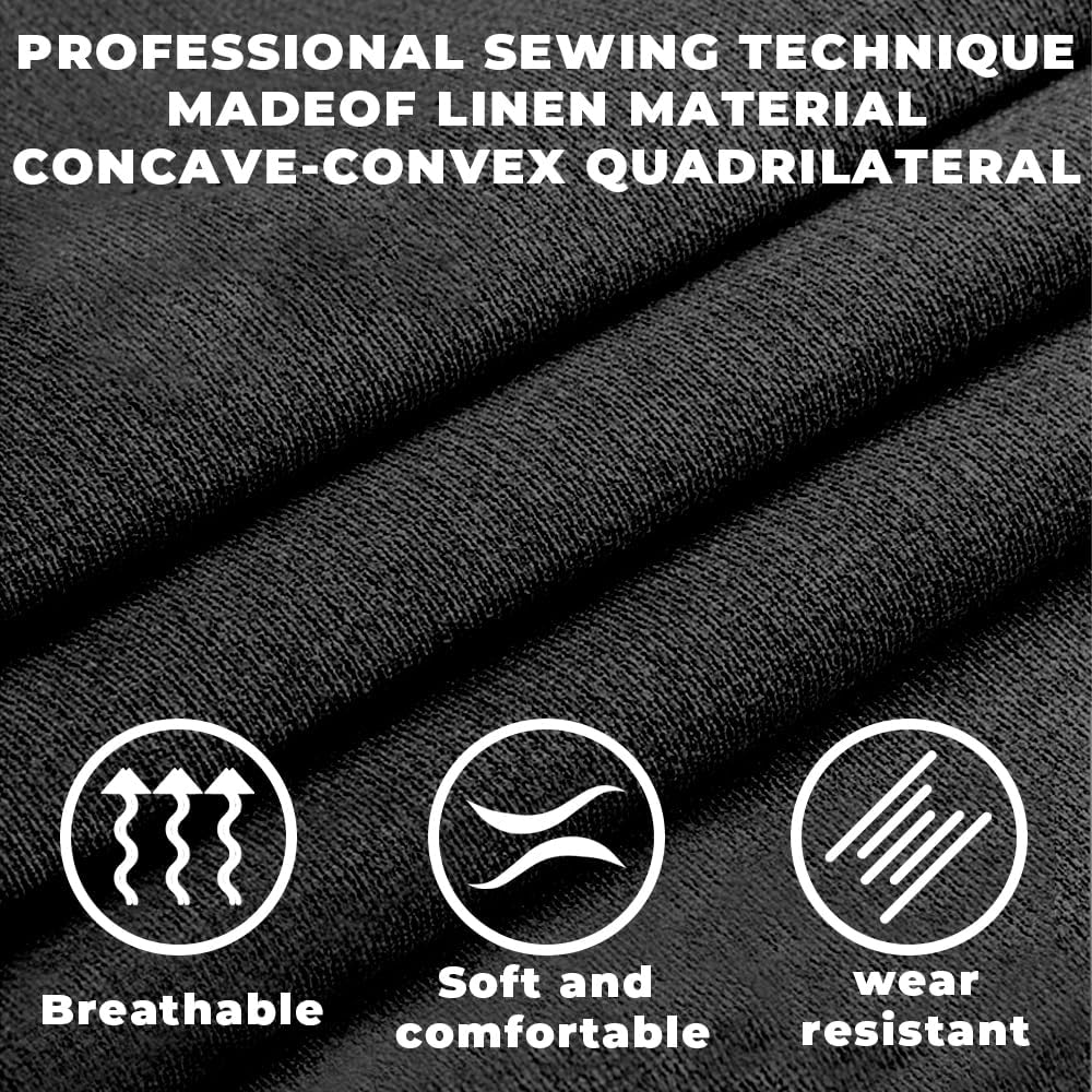 Partsable 2PCS Linen Car Seat Covers Front Seats,Breathable Cloth Fabric Car Seat Protector - Universal Cloth Seat Covers Fit for Cars, Vans, SUVs, Trucks and for All Seasons - Black