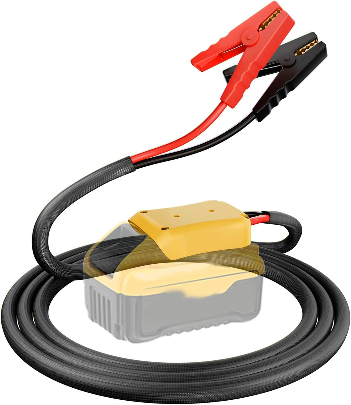 Jumper Cables with Adapter for Dewalt 20V Battery, 2FT 8AWG Portable Battery Dewalt Jumper Starter Automotive Booster Cables Power for Car Jump Starting Using Tool