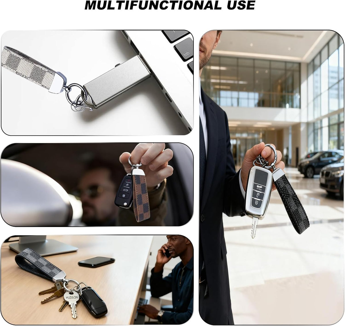 Business Leather Keychain Set - Key Holder