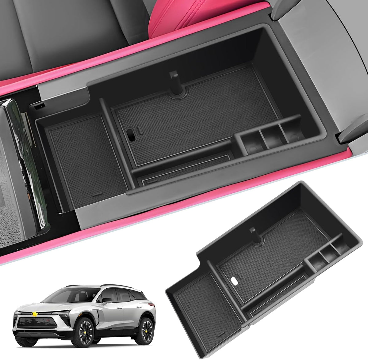 SKTU 2024-2026 2027 Chevy Blazer EV Center Console Organizer w/Coin Holder
