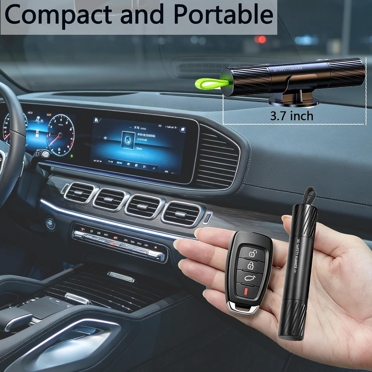 4 Pack Window Breaker Seatbelt Cutter,Upgraded Safety Hammer Glass Breaker Under Water,Emergency Car Window Breaker Tool for New Car