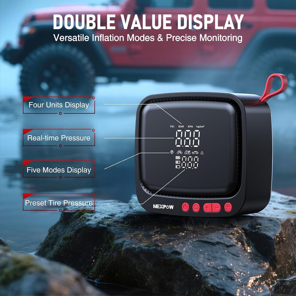 NEXPOW Tire Inflator Portable Air Compressor