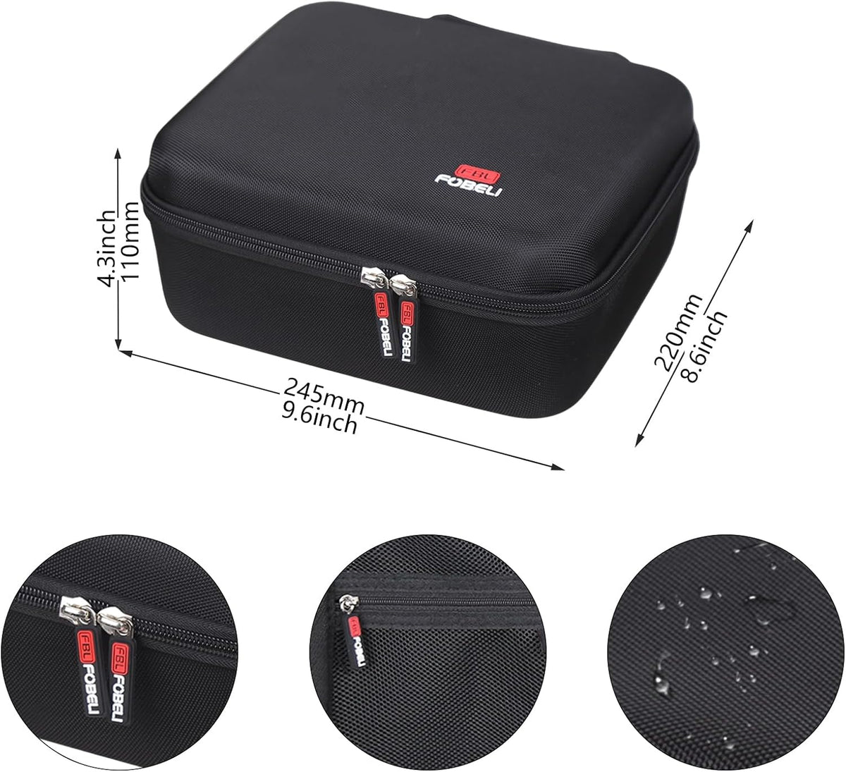 FBLFOBELI Hard Case for VNOST/EYYA/Saker/IYOFINE/WINWEND/SakerPlus Portable Mini Cordless Cleaner, Handheld Vacuum for Home,Car, Office Desk, Keyboards (Case Only)