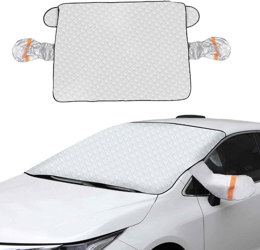 Windshield Snow Cover with Magnetic Edges Windshield Cover for Ice and Snow Car Windshield Snow Cover for Most Cars SUV Truck Van(67" x 42")