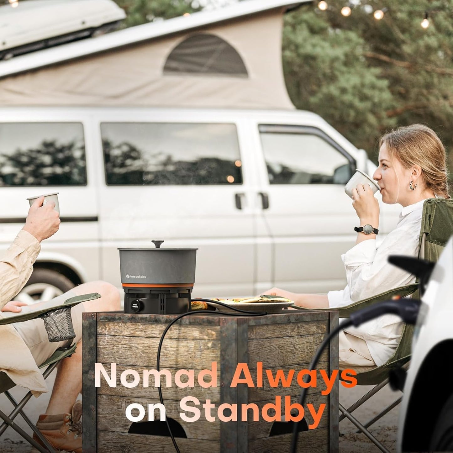 Electric Cooking Bundle, IncludeJoulle Kettle Pot with French Press & Nomad Cooking System, Multi-Functional Outdoor Cooking Gear for Travel, Electric Vehicles, Car Camping, Overland, Vanlife