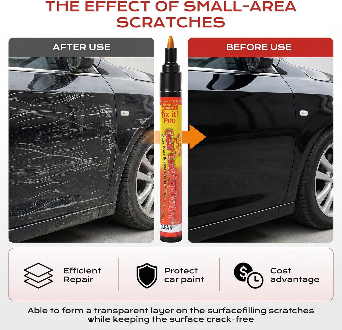 PARAROSE Car Scratch Remover Pen - Portable & Weatherproof Garage Repair