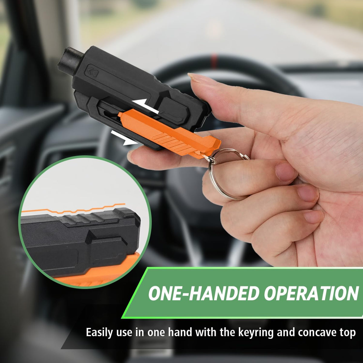 SINSEN Window Breaker Seatbelt Cutter, Car Safety Hammer, Life Hammer Car Escape Tool, Portable Escape Kit
