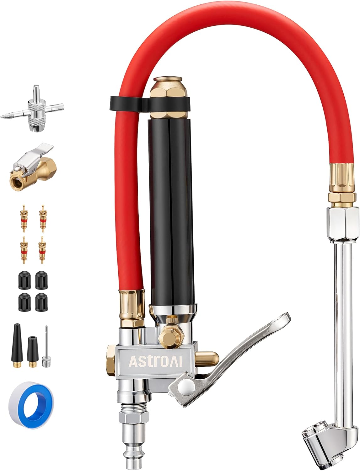 AstroAI Digital Tire Pressure Gauge with Inflator& T3 Heavy-Duty Tire Pressure Gauge with Inflator