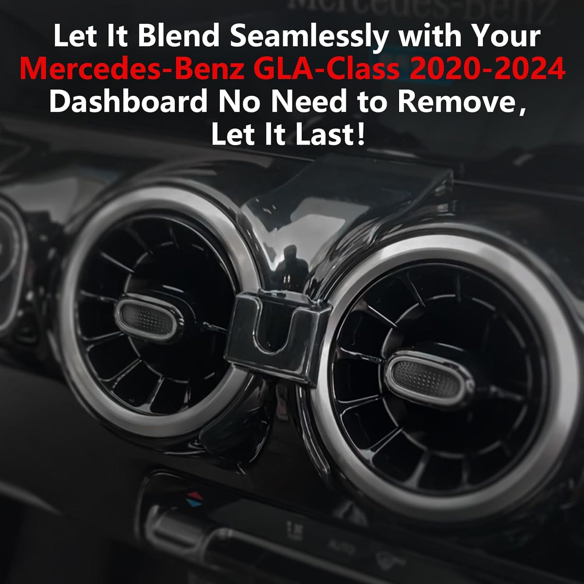 CLEC for Mercedes-Benz GLA-Class 2020-2024 Magnetic Wireless Charger Car Phone Holder Mount Custom Fit for Benz GLA-Class 2020-2024 15W Fast Charging Car Phone Holder Wireless Charger
