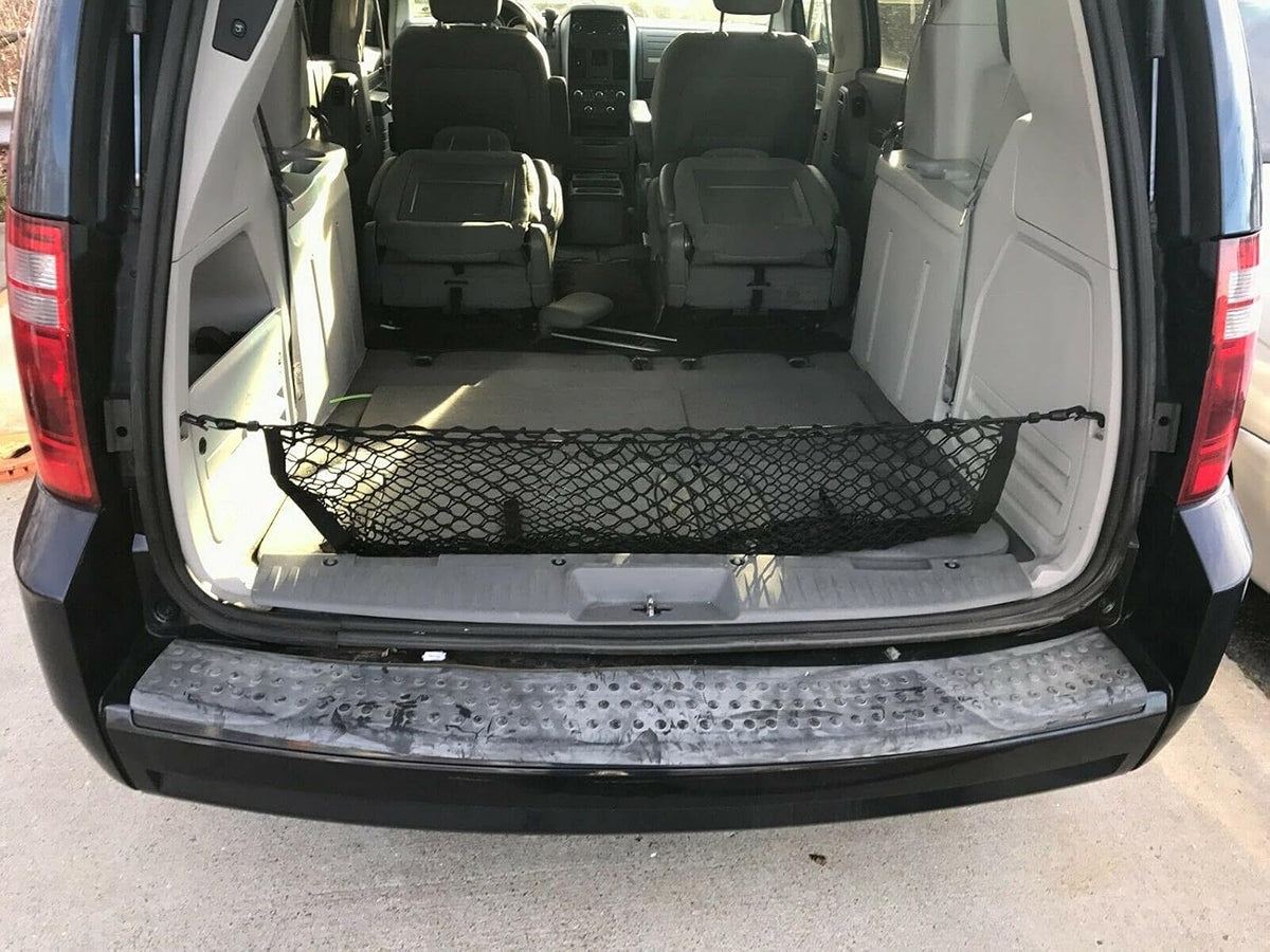 Rear Trunk Organizer Cargo Net for Dodge Grand Caravan 2008-2020 – Envelope Style Cargo Net for Van - Premium Mesh Elastic Car Trunk Organizer - Compatible with Grand Caravan
