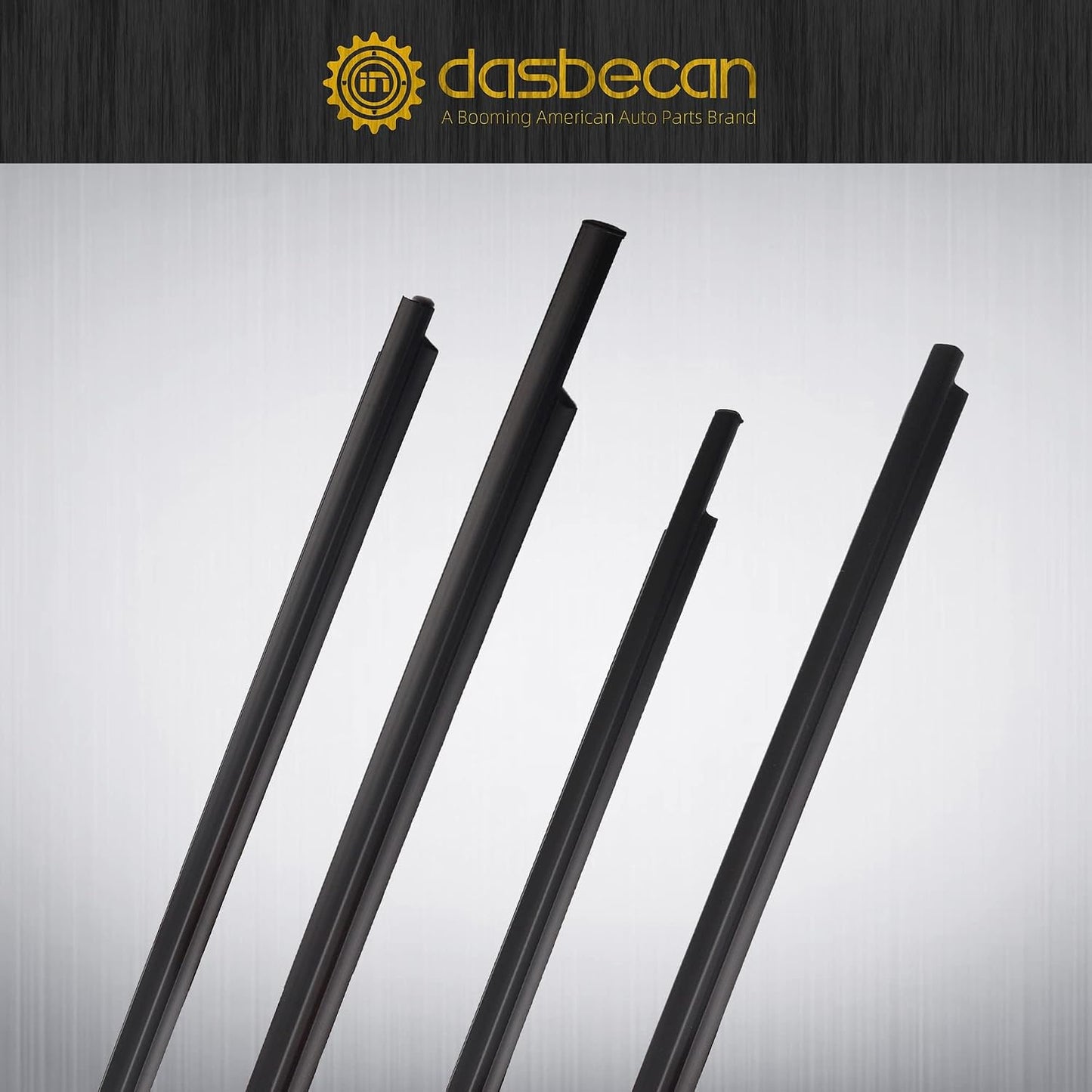 Dasbecan Weatherstrip Window Seal Car Window Moulding Trim 4pcs Compatible with Toyota Prius 2010-2015 Replaces# 75720-47021 75710-47021 75740-47021 75730-47021