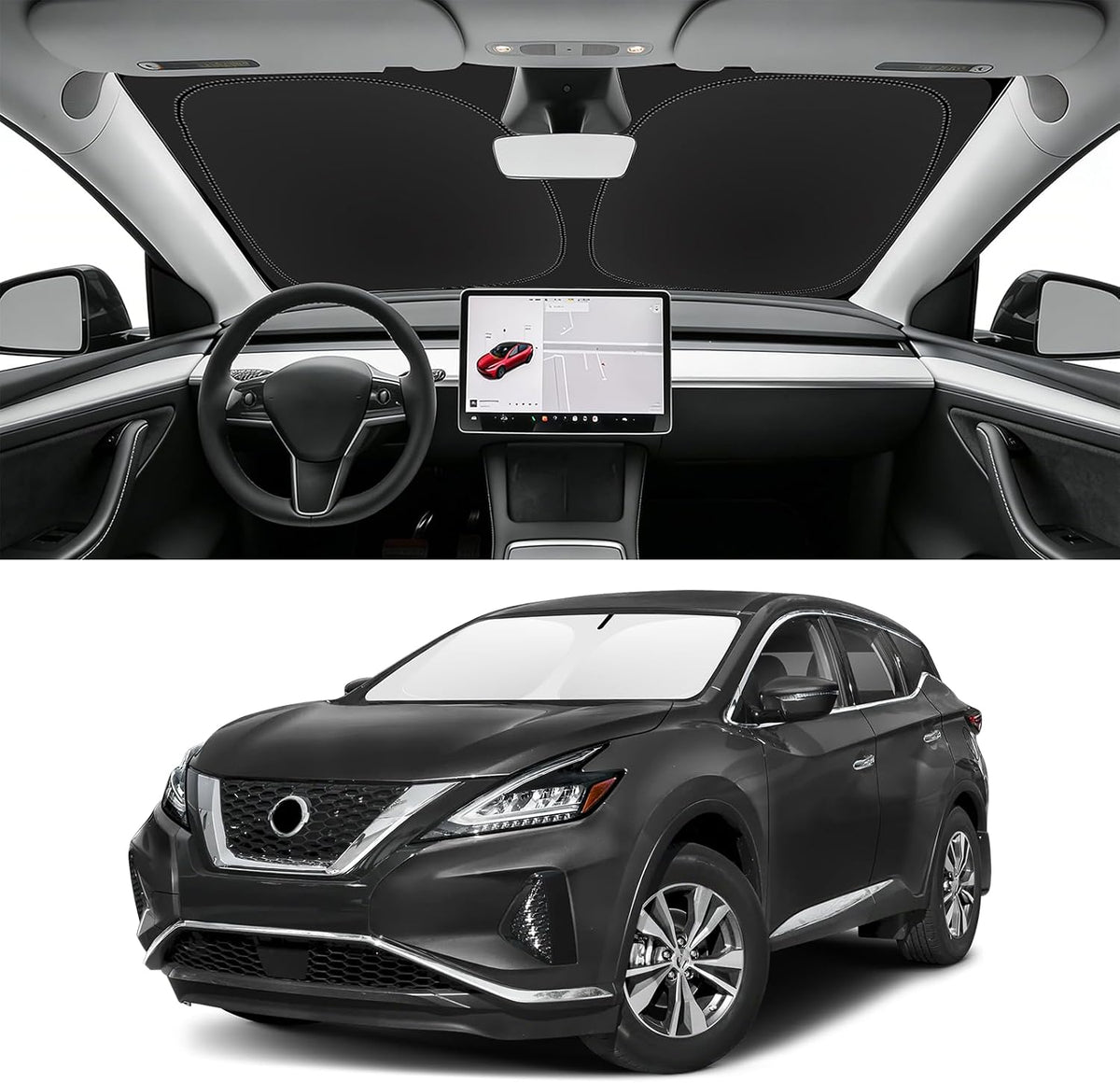Custom Fit Windshield Sun Shade for Nissan Murano 2015-2024