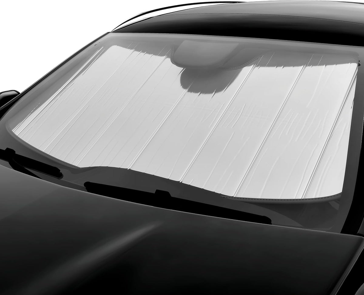 Autotech Park Foldable Sunshade Compatible with 2020-2025 Tesla Model Y and 2026 Model Y Juniper, Sunshade with Metal Reinforced Structure, Maintain Cool Interior and Save Space