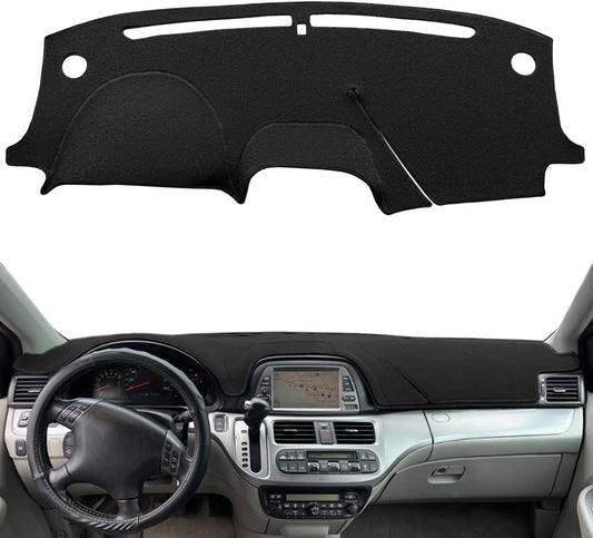 Dash Cover Mat Custom Fit for Honda Odyssey with Cutout for Speakers Airbag and Light Sensor,Dashboard Pad Cap Carpet Protector K224 (Black)