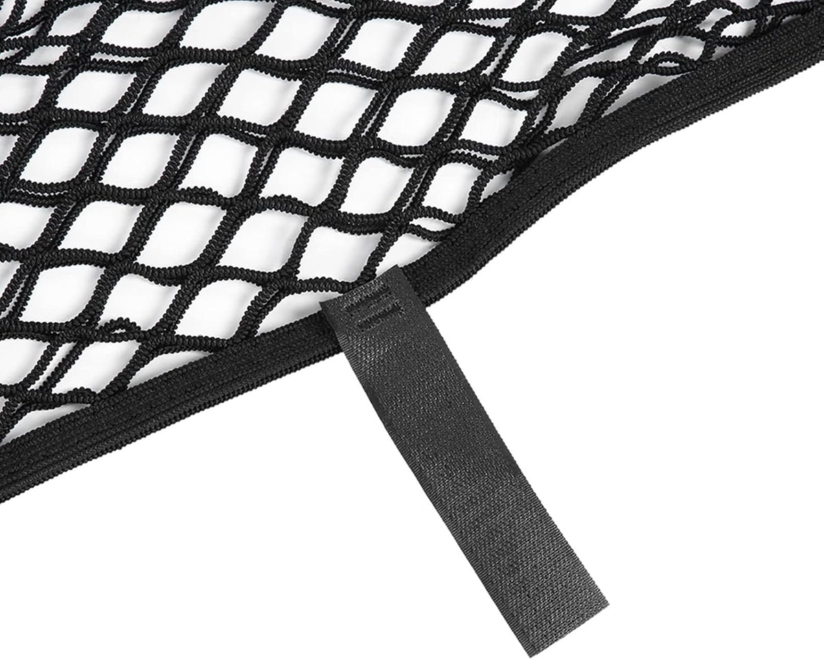 Car Trunk Cargo Net for Cadillac XT5, Double Layer Elastic Storage Mesh, Black, 90x30cm, High Strength PA66 Material