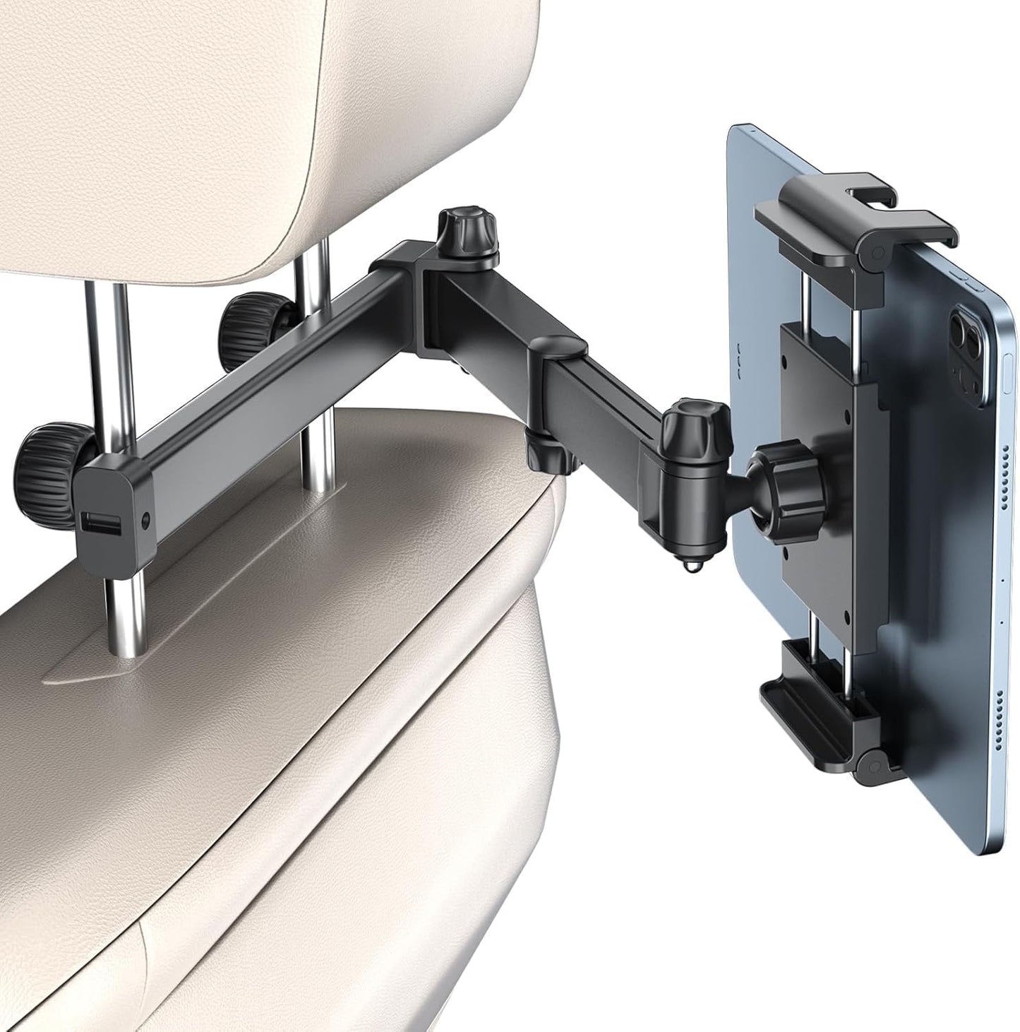 PLDHPRO Tablet Holder for Car Headrest Mount iPad Backseat Foldable Back Seat Stand Compatible 5.5-14.6'' Phones Tablets, Road Travel Essentials for Kids Accessories