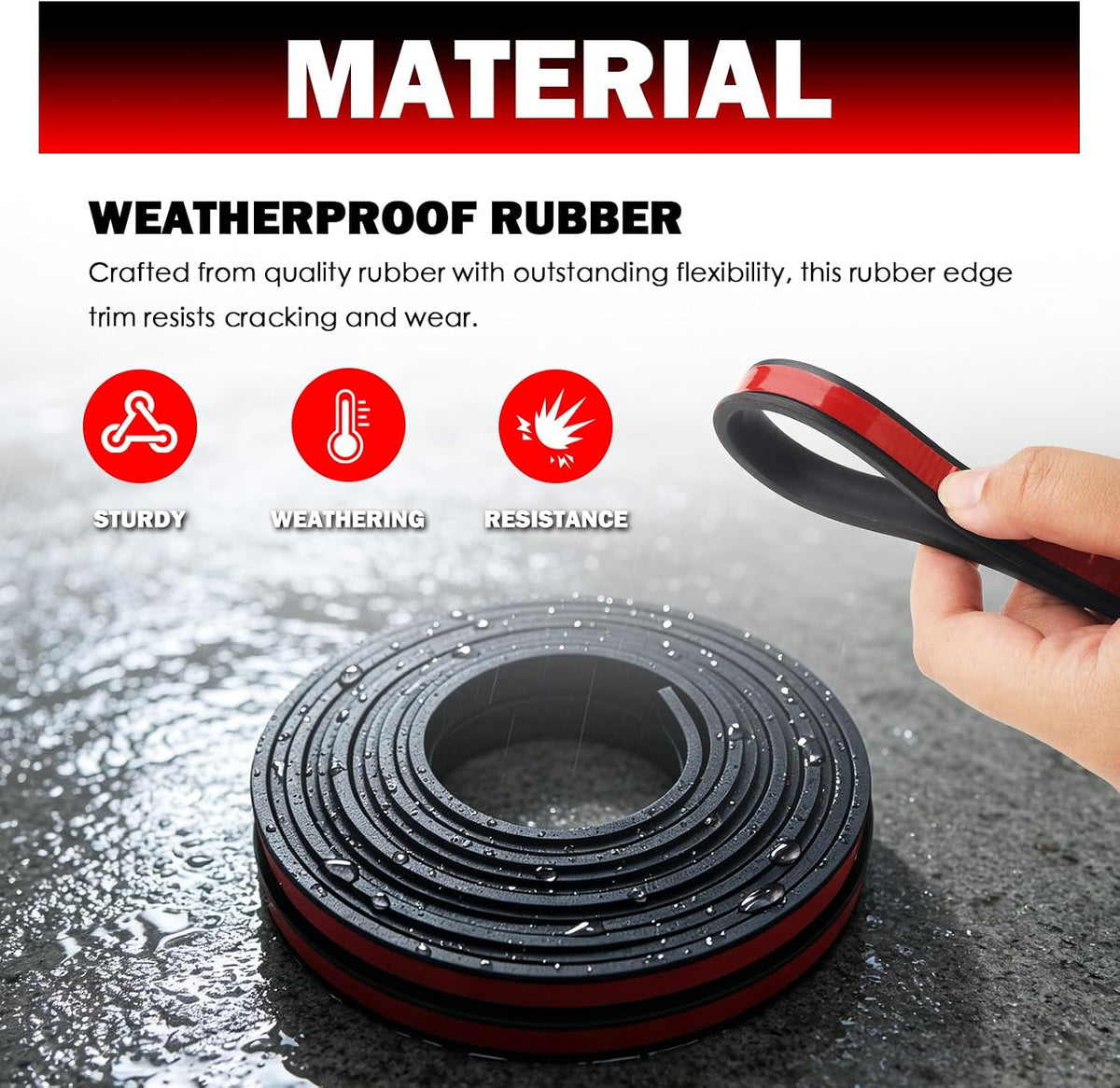 26Ft Car Door Edge Guards with L Shape,Rubber Edge Trim