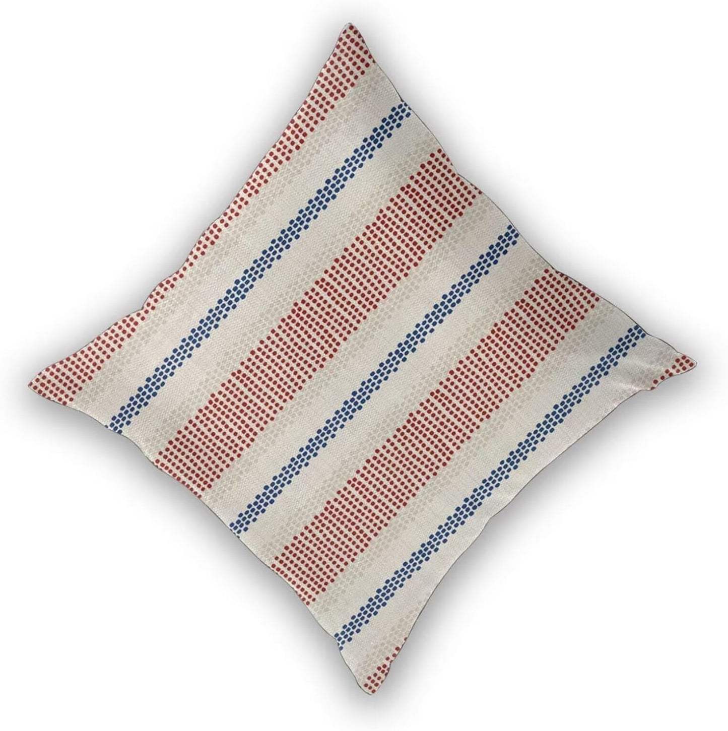 4th of July Pillow Covers 18 x 18 Inch Set of 2 Navy Blue Red Polka Dot Striped Decorative Outdoor Throw Pillow Covers Linen Modern Boho Geometry Pillowcase for Home Sofa Couch Decor