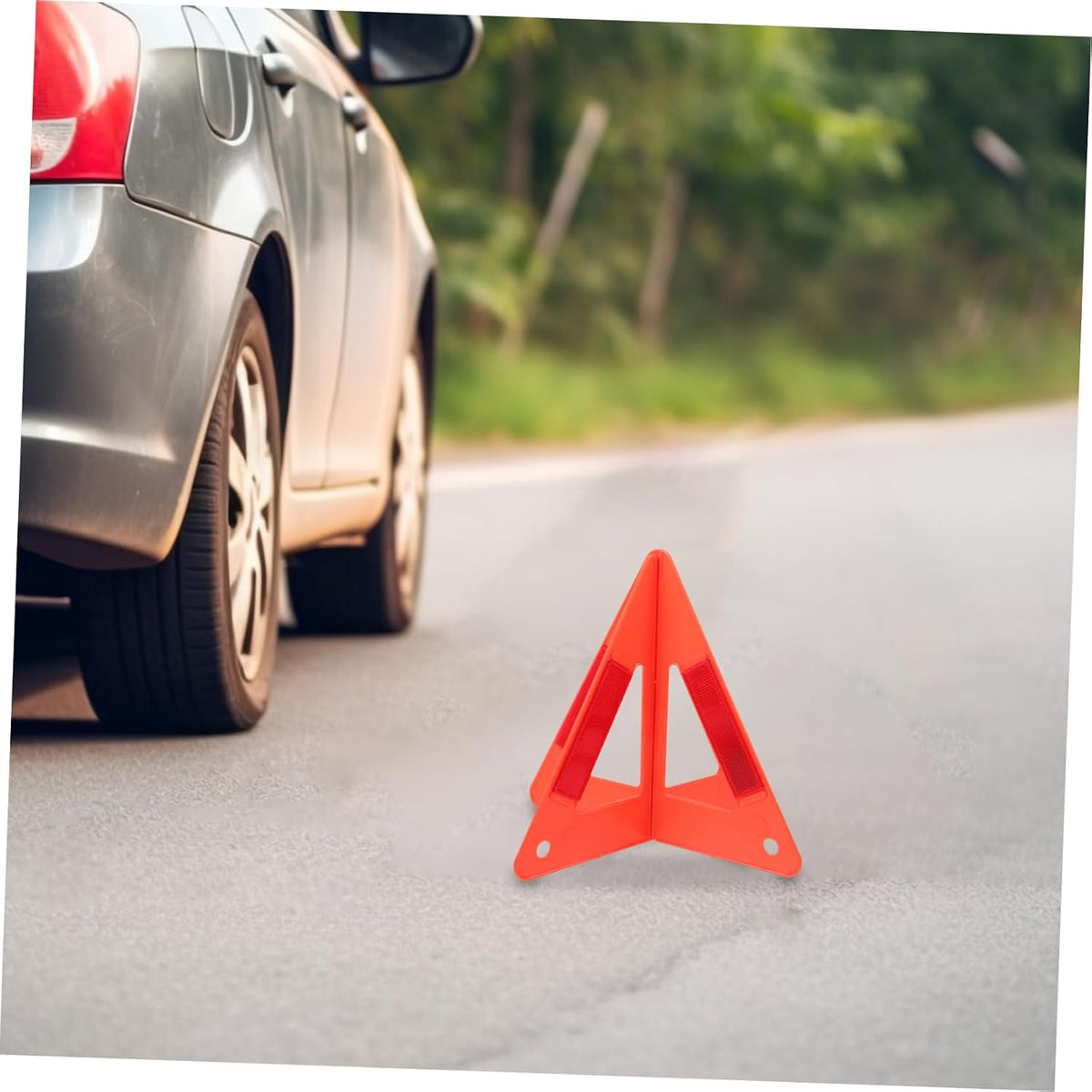ULTECHNOVO Car Road Triangles 2 Sets Plastic Reflective Warning