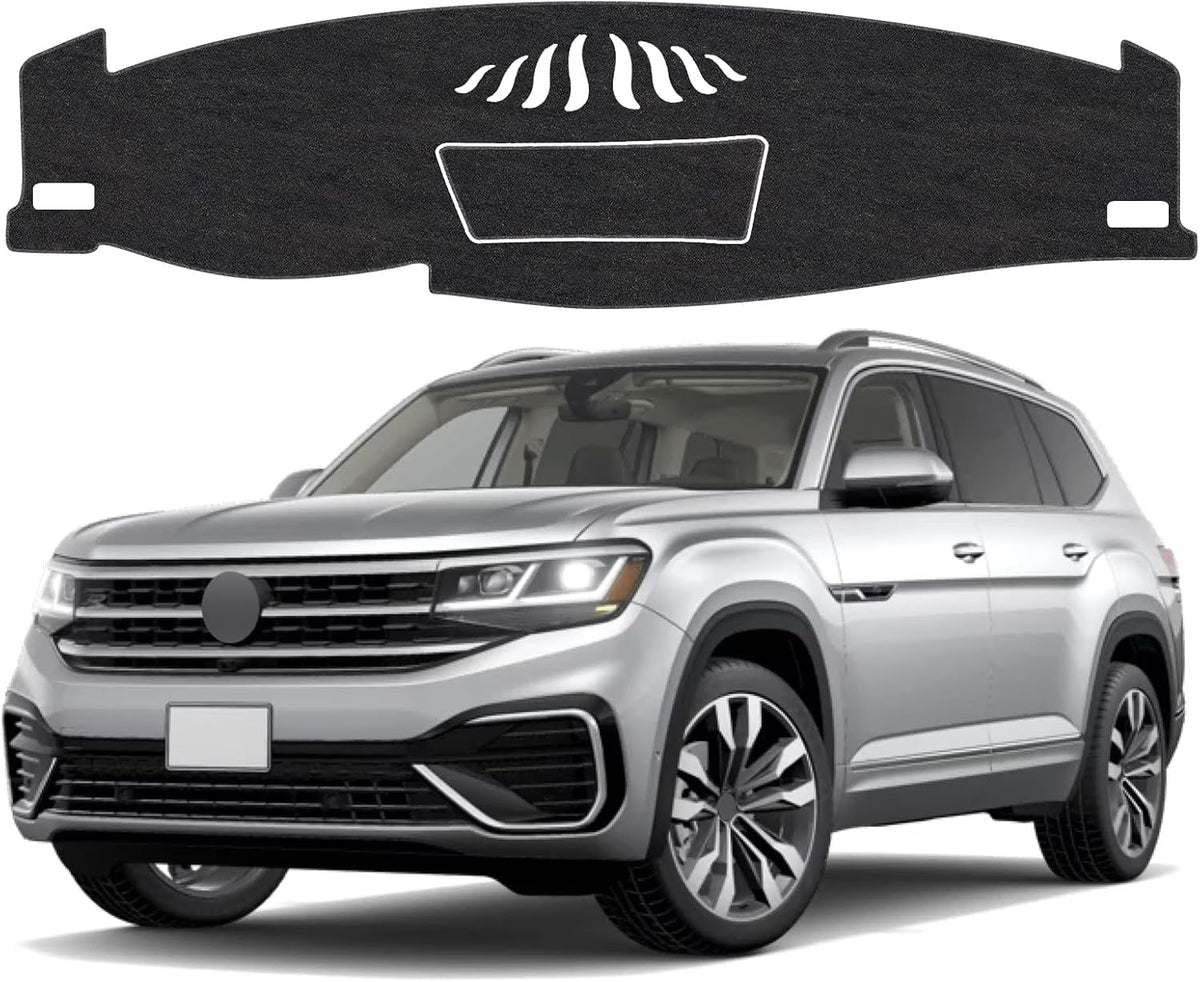 Dash Cover Mat Compatible with Volkswagen Atlas 2018-2023 Non-Slip Dashboard Cover Mat Sunshade UV Rays Protector Interior Accessories
