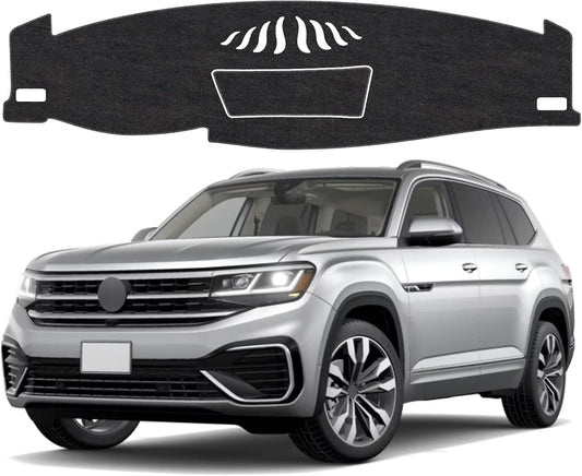 Dash Cover Mat Compatible with Volkswagen Atlas 2018-2023 Non-Slip Dashboard Cover Mat Sunshade UV Rays Protector Interior Accessories