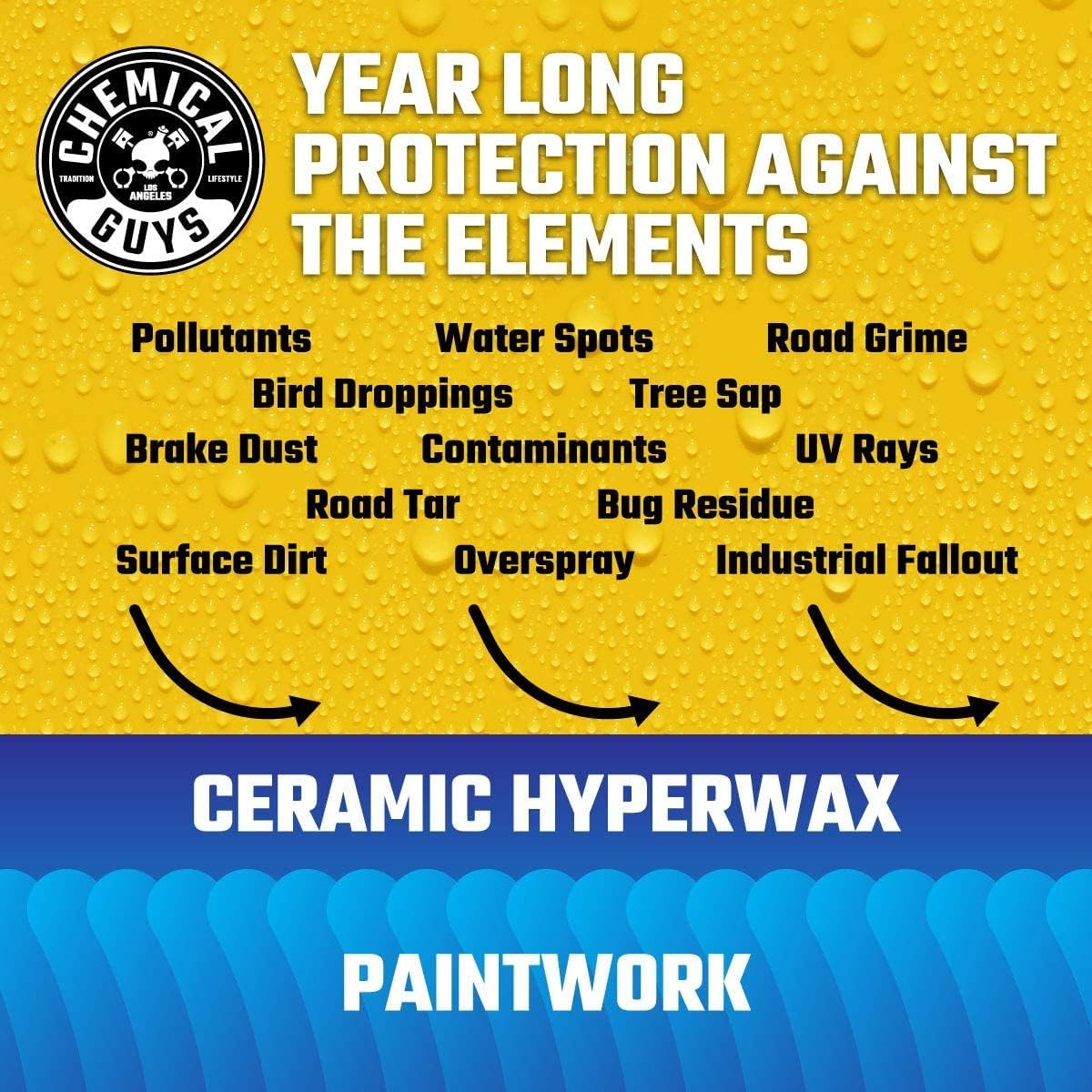 Chemical Guys, HydroSlick Intense Gloss Ceramic Coating HyperWax, 16 oz