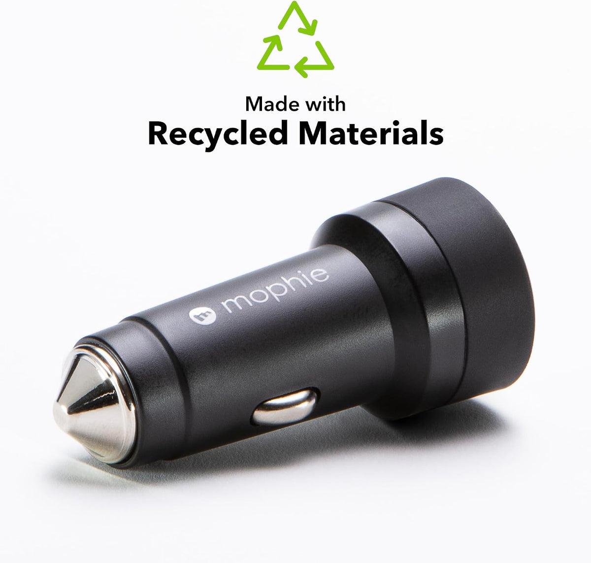 Mophie 42W Dual USB-C + USB-A Car Charger, Universal AUX Compatibility