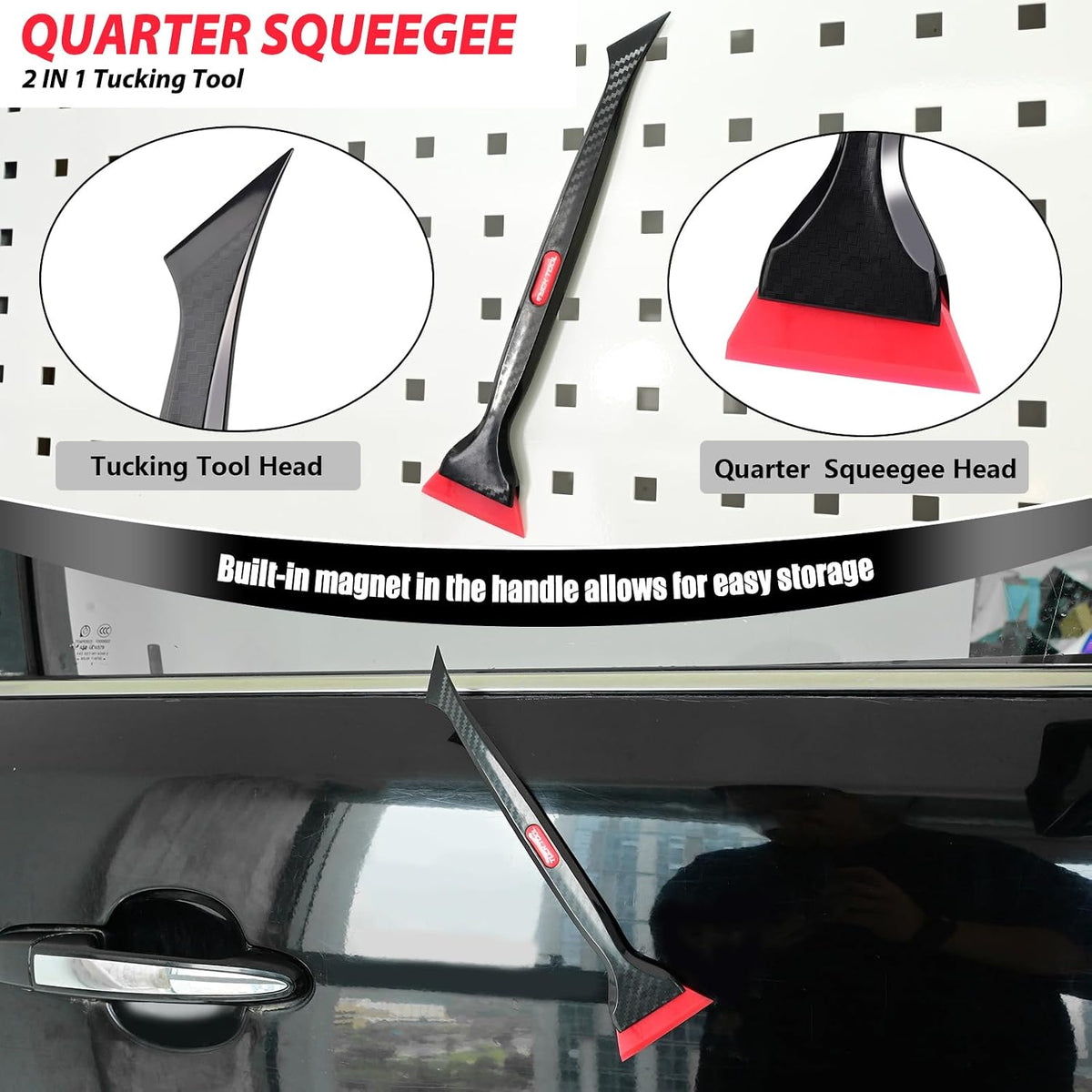 EHDIS Window Tint Tools Kit Professional Window Tint Squeegee Set with 8 Inch Silicone Squeegee,Mini Quarter Squeegee,Triangle Contour Tint Squeegee for Windshield & Rear Glass Tinting and Cleaning
