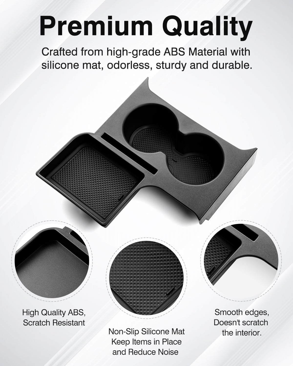 Karltys Maverick Cup Holder Insert Center Console Organizer for 2022 2023 2024 2025 Ford Maverick Accessories, Car Front Seat Armrest Storage Box for Maverick Multi-Functional Drink Cup Holder Tray