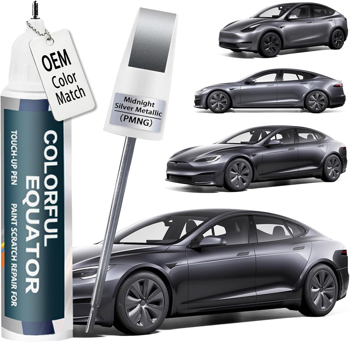 (Solid Black PBSB) Touch up Paint for Tesla Model Y/3/X/S OEM Color Match