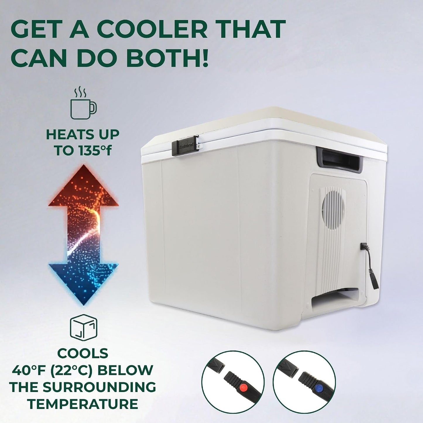 Koolatron 12V Iceless Cooler & Warmer – Portable Electric Cooler / Nevera Portátil Eléctrica for Car Truck Camper Boat, Hard Sided Mini Fridge for Camping Picnic Travel Lunch Food Drinks Office 29 qt