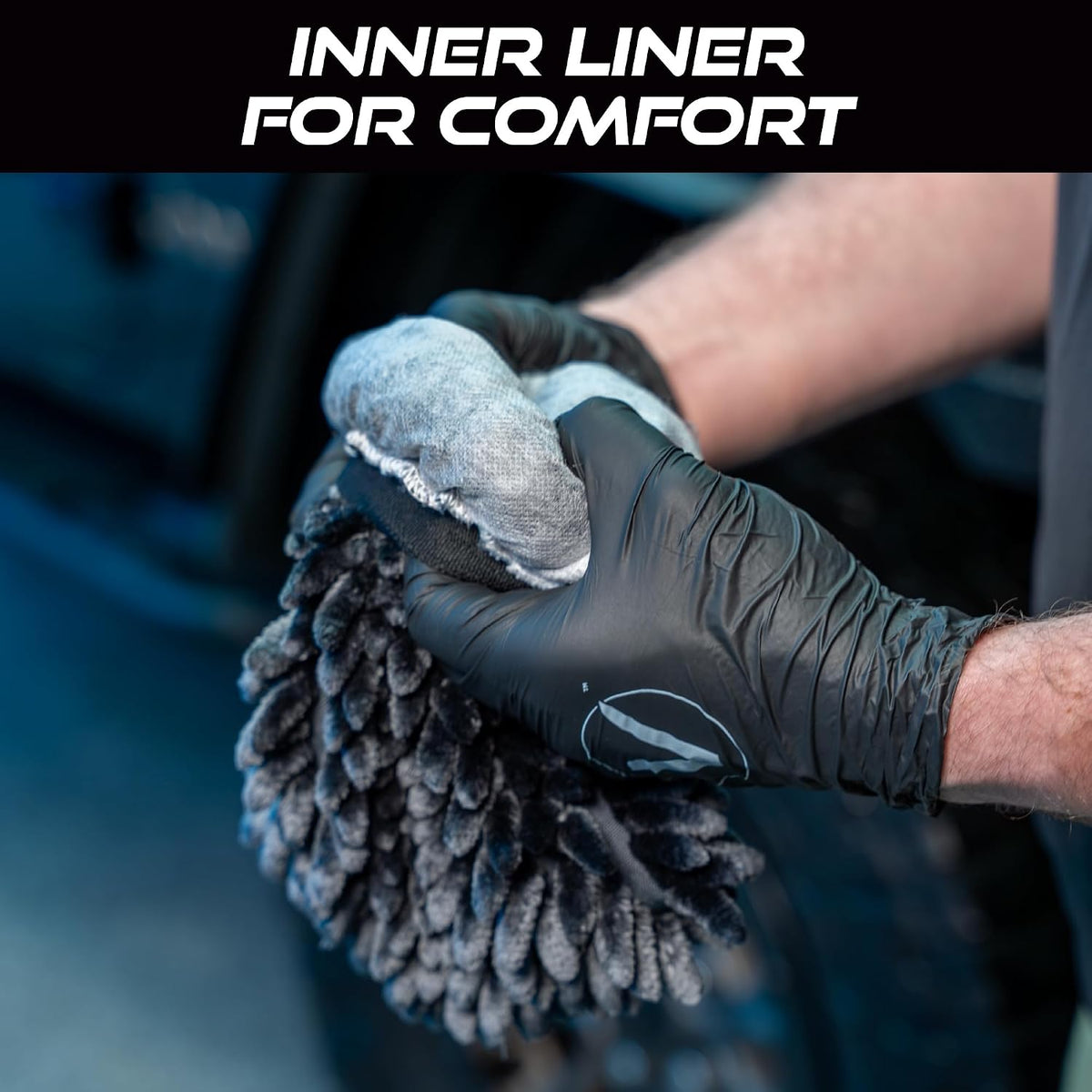 VIKING Microfiber Chenille Wash Mitts for Cars, 10 Inch x 8 Inch, 2 Pack