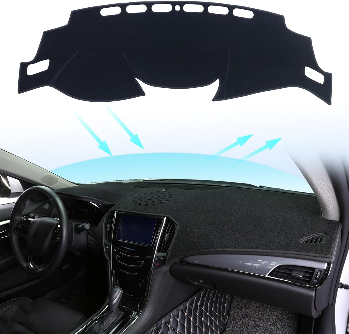 Dashboard Cover Mat for Nissan Rogue 2020 2019 2018 2017 2016 2015 2014 Dash Cover for 2017-2022 Rogue Sport Without HUD Dash Board Protector Pad Accessories