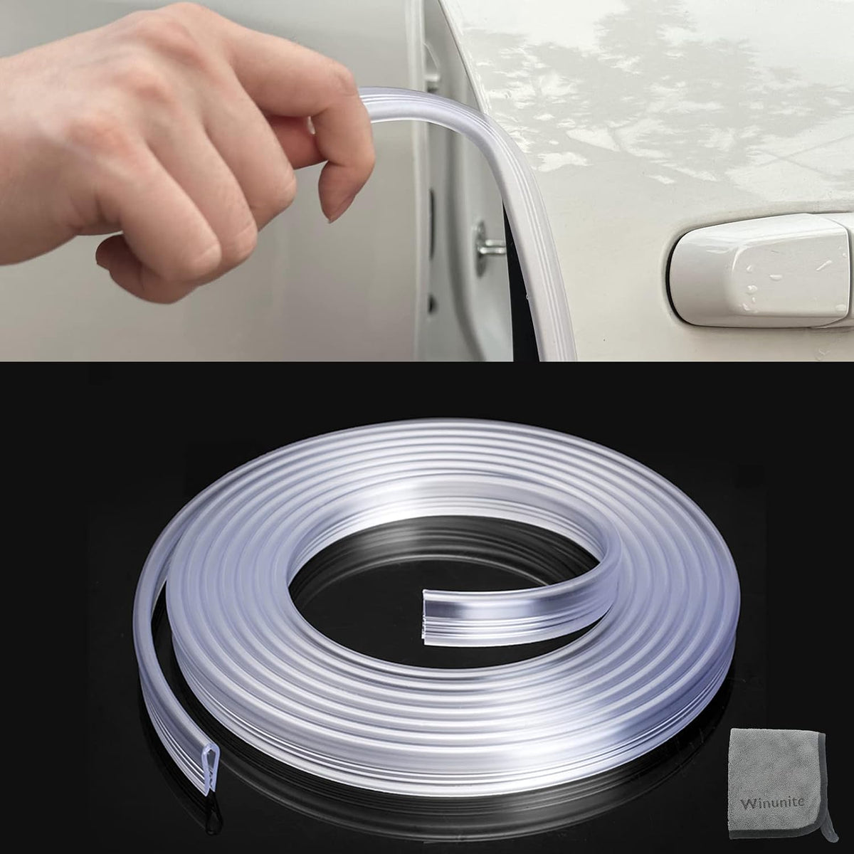 Winunite 32.8ft (10m) Self-Adhesive Car Door Edge Guards Clear