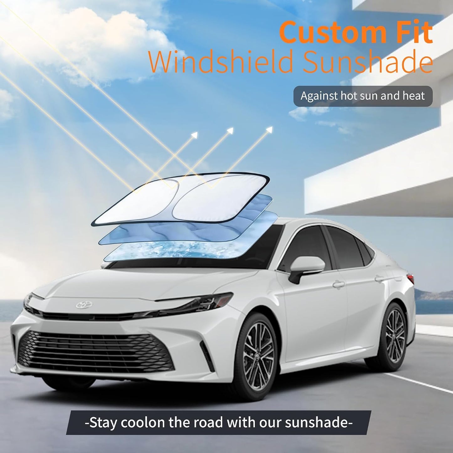 Car Cover Waterproof All-Weather,Outdoor Full Exterior Covers for Automobiles Sedan(Length 186-193 inch) with Windshield Sun Shade Universal Fit Honda Civic,Toyota Camry,Tesla Model 3,etc