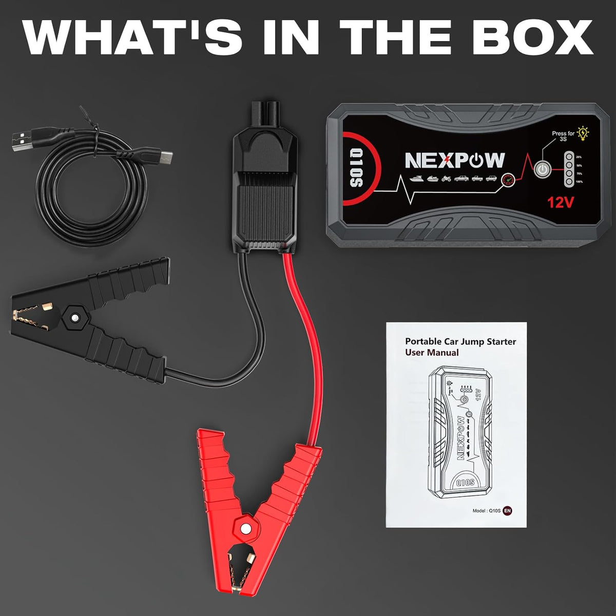 NEXPOW Car Jump Starter 2026 Upgraded Car Battery Jump Starter Pack