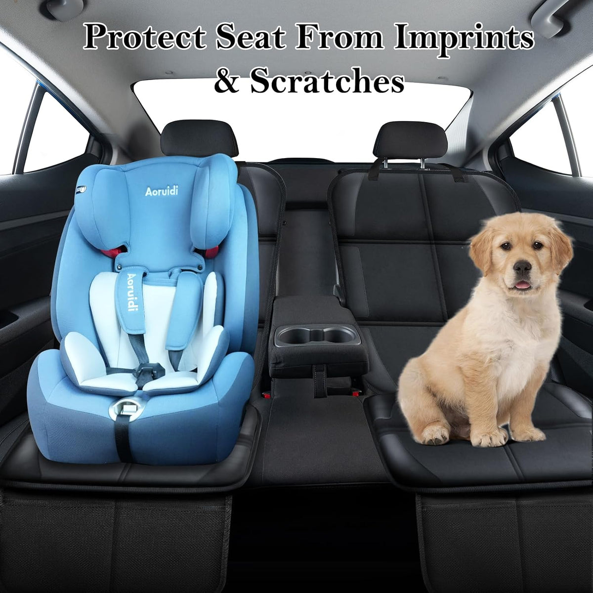 Meolsaek Car Seat Protector for Child Car Seat，Non-Slip Backing No Imprints