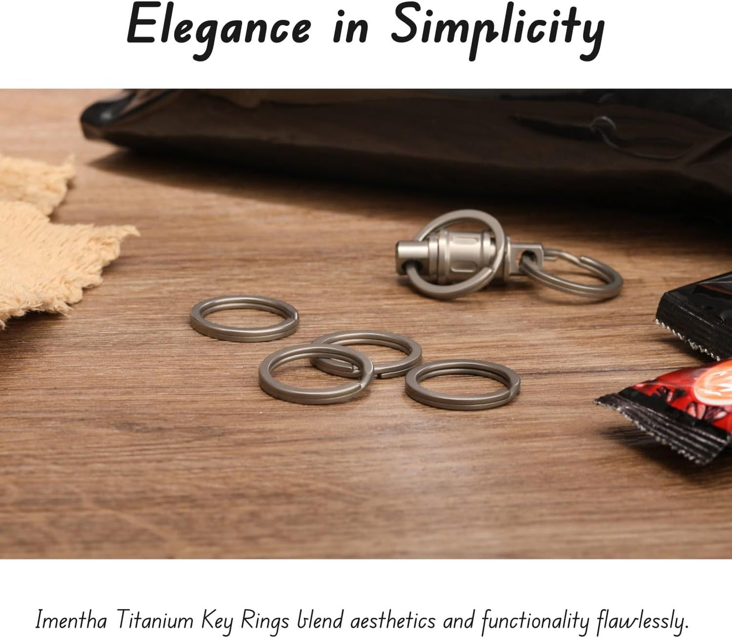 Titanium Key Rings - 25mm Flat Split Rings for Car Keys, 5-Pack | Premium GR2 titanium, ultra-lightweight & non-magnetic. 25mm flat split rings for secure key carry. 5-pack rustproof loops
