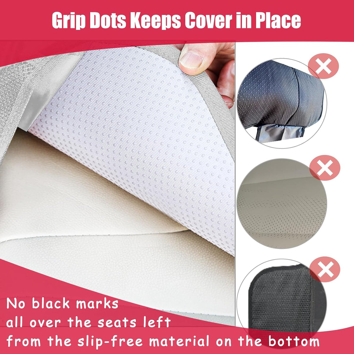 Meolsaek Car Seat Protector for Child Car Seat，Non-Slip Backing No Imprints