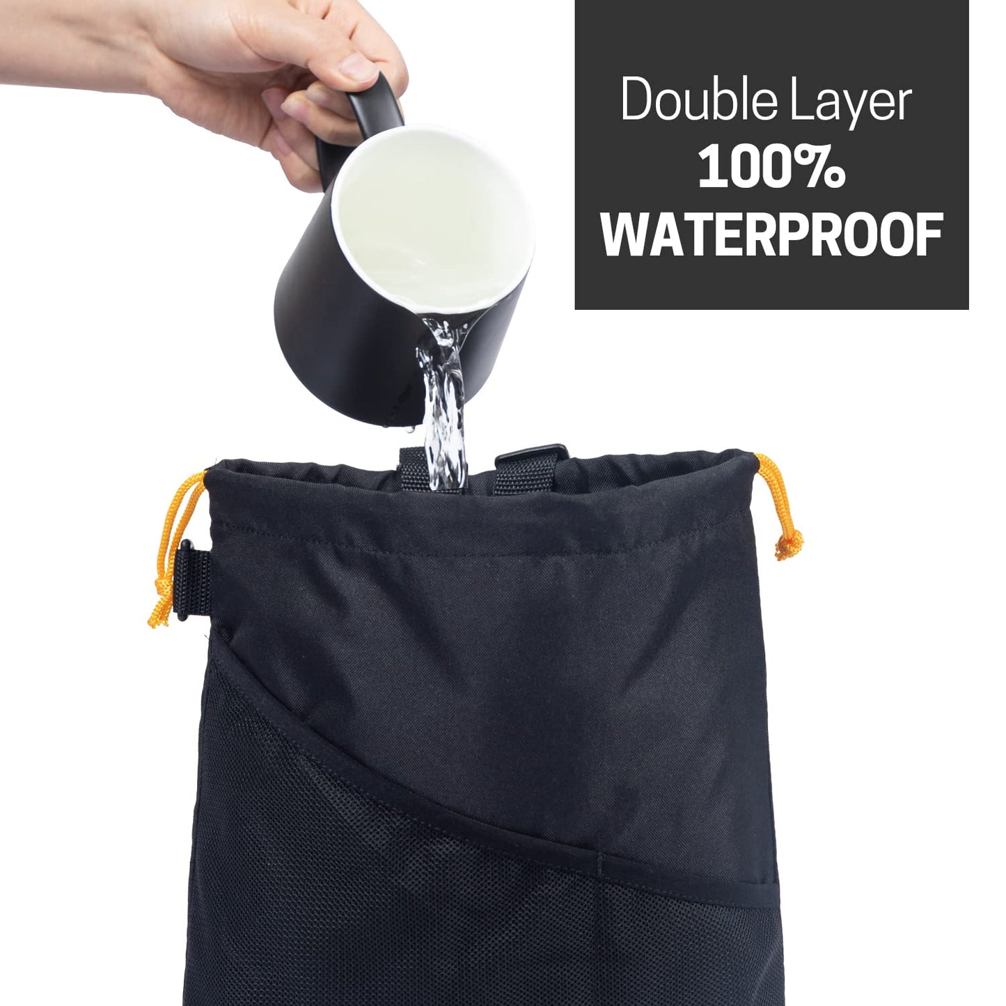 GNEGNI 2PCS Hanging Car Garbage Can - Waterproof Leakproof Trash Bag | Car Trash Can with Durable Leakproof Lining, Keeps Vehicle Clean and Neat